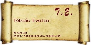 Tóbiás Evelin névjegykártya